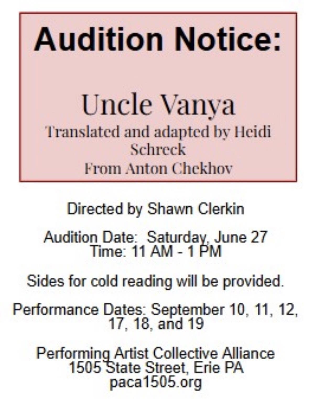 Auditions for Vanya